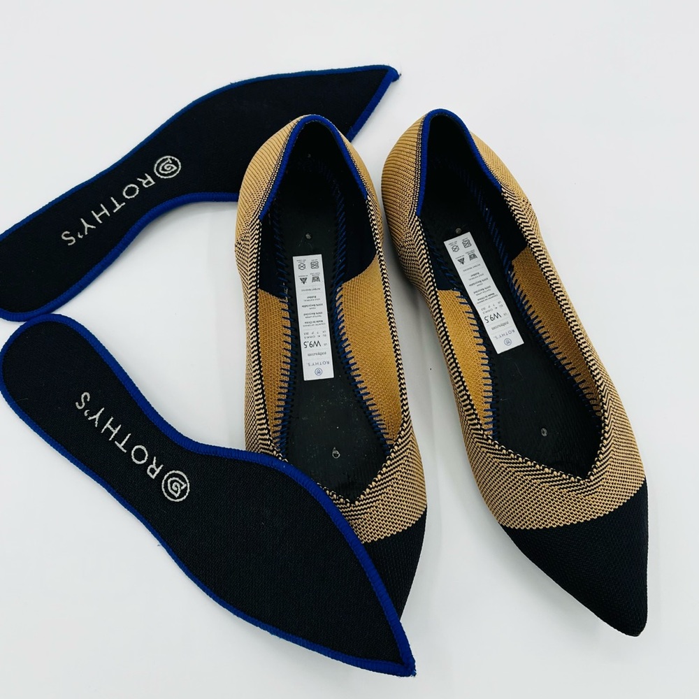 Retired Rothy's The Point Pointed Toe Flats Dune … - image 5